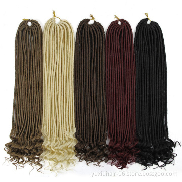 24 Roots Crochet Braids Curly18 inch Pure Color Synthetic Crotchet Braiding Hair for Black Women 3 pack/lot